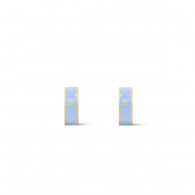 LOUIS VUITTON NANOGRAM ENAMEL EARRINGS M01832